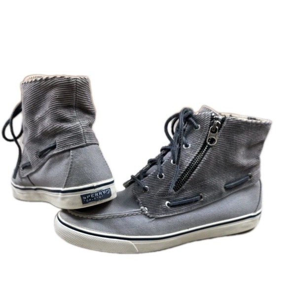 Sperry Top-Sider Women's Size 10 Betty Chukka‎ Boot Lace-Up Side Zipper Gray - Picture 2 of 11